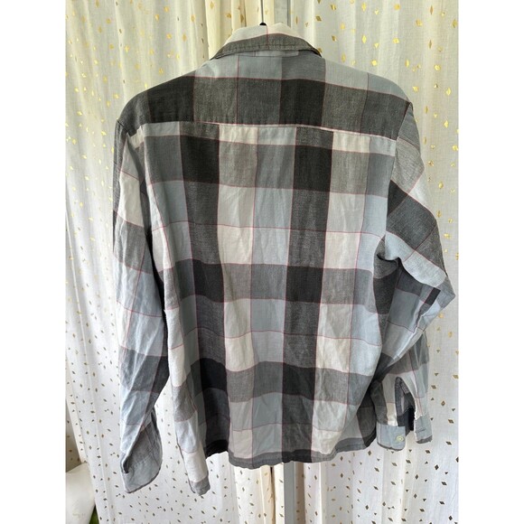 Golden Key 100% Cotton Plaid Fannel Style Button Down Dual Chest Pockets Shirt L - Picture 4 of 6